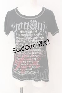 ALGONQUINS / 英字プリントTシャツ  ブラック O-25-06-23-035-AL-TS-IG-OS