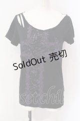 ALGONQUINS / AKIRA(DISACODE)コラボTシャツ  ブラック×パープル O-25-06-23-036-AL-TO-IG-OS