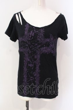画像1: ALGONQUINS / AKIRA(DISACODE)コラボTシャツ  ブラック×パープル O-25-06-23-036-AL-TO-IG-OS