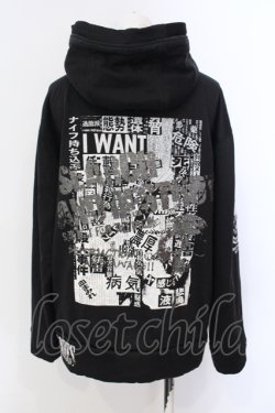 画像4: SEX POT ReVeNGe / パッチ裏起毛パーカー  ブラック O-25-06-23-040-SP-JA-IG-OS