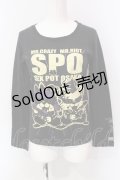 SEX POT ReVeNGe / プリント長袖カットソー S ブラック O-25-06-23-041-SP-TO-IG-OS