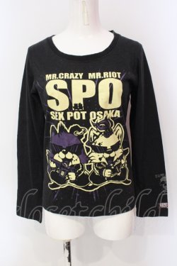 画像1: SEX POT ReVeNGe / プリント長袖カットソー S ブラック O-25-06-23-041-SP-TO-IG-OS
