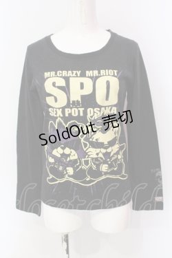 画像1: SEX POT ReVeNGe / プリント長袖カットソー S ブラック O-25-06-23-041-SP-TO-IG-OS