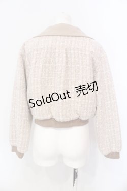 画像2: axes femme POETIQUE / チェックツィードブルゾン  ピンク×ベージュ O-25-06-23-044-AX-JA-IG-ZT133