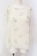 franche lippee black / シルエットねこブラウス M ミルク O-25-06-23-047-LO-BL-IG-OS