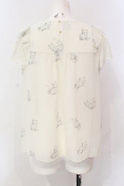 画像3: franche lippee black / シルエットねこブラウス M ミルク O-25-06-23-047-LO-BL-IG-OS