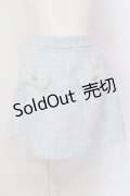 Ank Rouge / MIXツイード台形ミニスカート  サックス O-25-06-23-049-CA-SK-IG-OS