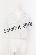 Ank Rouge / ツイードショートジャケット  サックス O-25-06-23-050-CA-JA-IG-OS