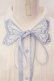画像2: axes femme POETIQUE / バタフライ刺繍襟半袖ブラウス M キナリ×サックス O-25-06-23-053-AX-BL-OW-OS (2)