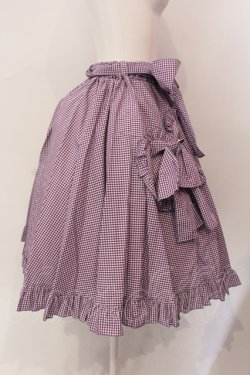 画像3: Physical Drop / サマーギンガムシリーズハートポケットサーキュラースカート ミニ丈（M表記） パープルチェック O-25-06-23-003-LO-SK-OW-OS