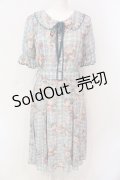 axes femme / 花柄フェミニンワンピース M グリーン O-25-06-23-058-AX-OP-OW-OS