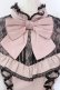 画像2: Secret Honey / サイドレースアップレースヨーク半袖ワンピース  ピンク×クロ O-25-06-23-059-CA-OP-IG-OS (2)