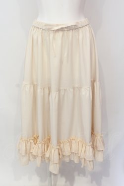 画像1: axes femme kawaii / ミディフリルペチスカート M ベージュ O-25-06-23-066-AX-SK-OW-OS
