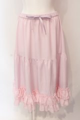axes femme kawaii / ミディフリルペチスカート M ピンク O-25-06-23-067-AX-SK-OW-OS