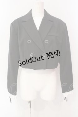 画像1: dazzlin / ボンディングショートジャケット F クロ O-25-06-23-069-LO-JA-OW-ZY