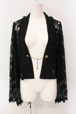 画像1: axes femme / チェーン付き総レースボレロ F クロ O-25-06-23-070-AX-TO-OW-OS