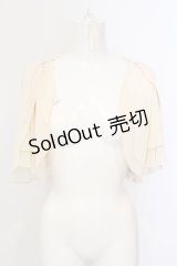 axes femme / バックレースシフォンボレロ M ベージュ O-25-06-23-076-AX-TO-YM-OS