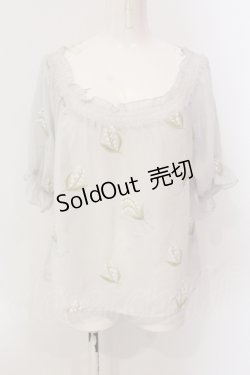 画像1: an another angelus / 鈴蘭シフォントップス  グレー O-25-09-03-1001-CA-TO-IG-OS