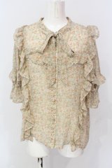 axes femme / 小花柄シフォンブラウス F マルチ O-25-06-23-082-AX-BL-YM-OS