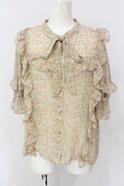 画像1: axes femme / 小花柄シフォンブラウス F マルチ O-25-06-23-082-AX-BL-YM-OS