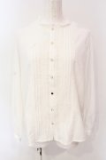 axes femme / ピンタックブラウス M シロ O-25-06-23-084-AX-BL-YM-OS