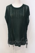 axes femme / レースアップニットベスト M グリーン O-25-06-23-085-AX-TO-YM-OS