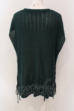 画像3: axes femme / レースアップニットベスト M グリーン O-25-06-23-085-AX-TO-YM-OS