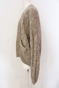 画像2: axes femme / ニットカーディガン M ダークベージュ O-25-06-23-087-AX-TO-YM-OS