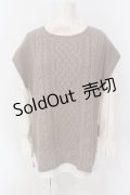 axes femme / ニットベストアンサンブル M ダークベージュｘアイボリー O-25-06-23-088-AX-TO-YM-ZT