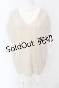 axes femme / ニットベストアンサンブル F ベージュｘシロ O-25-06-23-089-AX-TO-YM-ZT127