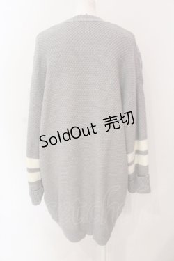 画像3: axes femme / ラインニットトッパーカーディガン M グレー O-25-06-23-090-AX-TO-YM-ZT122