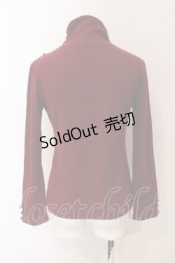 画像2: axes femme / ネックレス付きテレコトップス M ワイン O-25-06-23-093-AX-TO-YM-ZT122