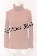 axes femme / パール配色テレコニットソー M レンガ O-25-06-23-094-AX-TO-YM-ZT122