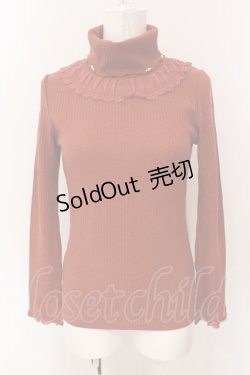 画像1: axes femme / パール配色テレコニットソー M レンガ O-25-06-23-094-AX-TO-YM-ZT122