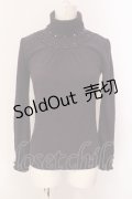 axes femme / はしごレースリブタートルニットソー M パープル O-25-06-23-096-AX-TO-YM-ZT122