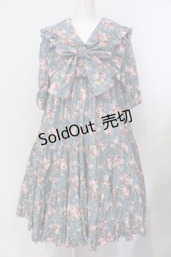 画像1: Physical Drop / セーラーティアードワンピース（半袖）  グリーン O-25-09-03-1016-LO-OP-OW-OS
