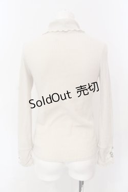 画像2: axes femme / はしごレースリブタートルニットソー M ベージュ O-25-06-23-097-AX-TO-YM-ZT122
