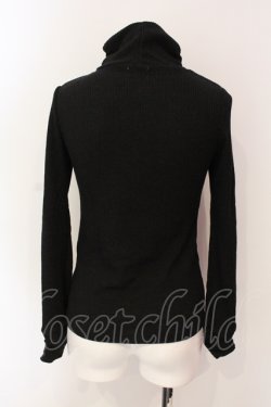 画像2: axes femme / ネックレス付きテレコトップス M ブラック O-25-06-23-099-AX-TO-YM-OS