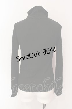 画像2: axes femme / ネックレス付きテレコトップス M ブラック O-25-06-23-099-AX-TO-YM-ZT122