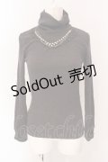 axes femme / ネックレス付きテレコトップス M ブラウン O-25-06-23-100-AX-TO-YM-ZT043