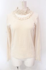axes femme / プチスタンドインナープルオーバー M ベージュ O-25-06-23-102-AX-TO-YM-OS