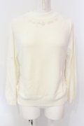 axes femme / サイドレースアップハイネックトップス M シロ O-25-06-23-105-AX-TO-YM-OS