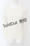 axes femme / 花レースVネックインナー M 生成り O-25-06-23-109-AX-TO-YM-OS