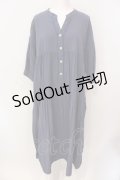 axes femme / サイドスリットティアードワンピース M アオ O-25-06-23-114-AX-OP-YM-OS