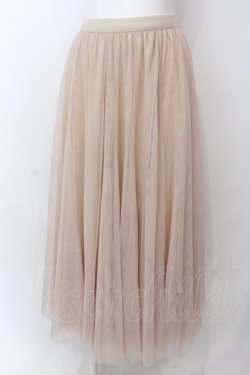 画像1: axes femme / ロングチュールスカート M ピンクベージュ O-25-06-23-125-AX-SK-YM-OS