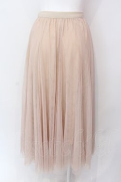 画像2: axes femme / ロングチュールスカート M ピンクベージュ O-25-06-23-125-AX-SK-YM-OS