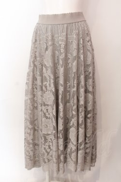 画像1: axes femme / 総レースロングスカート F グレー O-25-06-23-126-AX-SK-YM-OS