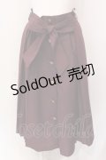 axes femme / チノ素材ミディスカート M ボルドー O-25-06-23-127-AX-SK-YM-ZT043