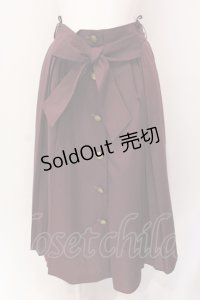 axes femme / チノ素材ミディスカート M ボルドー O-25-06-23-127-AX-SK-YM-ZT043