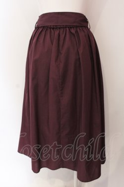 画像2: axes femme / チノ素材ミディスカート M ボルドー O-25-06-23-127-AX-SK-YM-OS